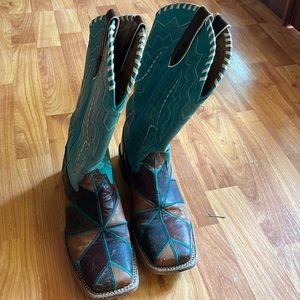 Ariat teal cowboy boots size 9